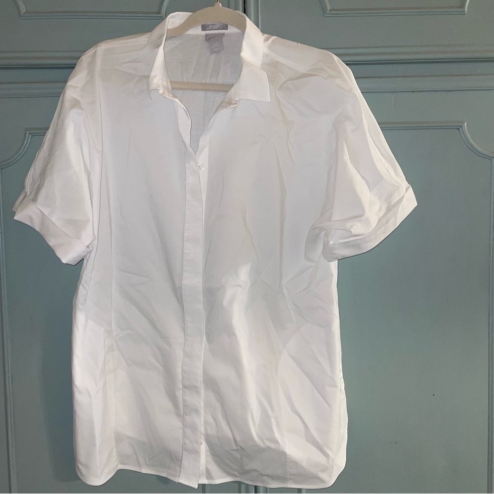 Chicos white button down sz 14  2.5